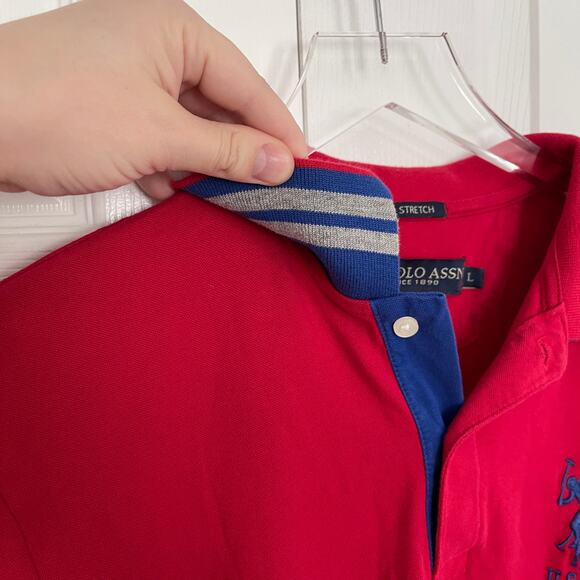 US Polo Assn Slim Fit Stretch Pique Polo Shirt - Picture 4 of 8